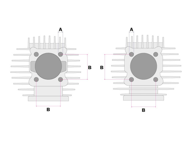Puch Maxi E50 Polini 65cc 43.5mm cylinder set with head  product